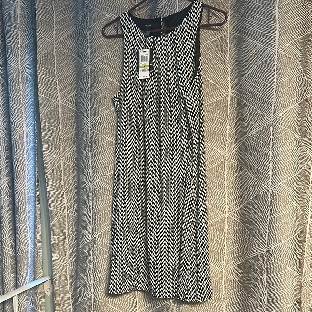 Alfani Black and White Patterned Dress